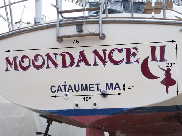 Measure Your Boat for Lettering