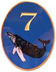 Oval Whale Address Sign