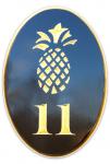  Oval Pineapple Address Signs